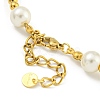 304 Stainless Steel & 201 Stainless Steel & Plastic Pearl Round Beaded Necklaces for Women NJEW-G144-02G-3