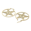 304 Stainless Steel Ring with Star Hoop Earrings for Women EJEW-R156-02G-2