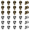 SUPERFINDINGS 30Pcs 2 Colors Zinc Alloy Skull European Beads FIND-FH0008-77-8