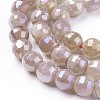 Electroplate Natural Sunstone Beads Strands G-P430-12-B-3