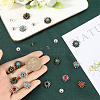 CRASPIRE 24 Sets 8 Style Zinc Alloy Buttons FIND-CP0001-86-3