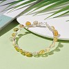 Natural Yellow Opal Braided Beaded Bracelet BJEW-JB07998-05-2