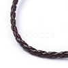 Trendy Braided Imitation Leather Necklace Making X-NJEW-S105-002-3