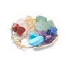 Alloy Gemstone Chip Pendants PALLOY-JF01448-01-3