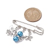 12Pcs 12 Colors Angel & Star Charms Safety Pin Brooch JEWB-BR00156-3