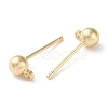 Rack Plating Brass Stud Earring Settings KK-F090-16LG-02-2