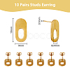 DICOSMETIC 10Pairs 304 Stainless Steel Stud Earring Findings STAS-DC0013-64-2