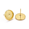 100Pcs 5 Colors Brass Ear Stud Settings KK-LS0001-17-5