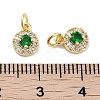 Brass Micro Pave Cubic Zirconia Charms KK-C051-12G-04-3