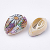 Printed Natural Cowrie Shell Beads X-SHEL-S274-27D-1