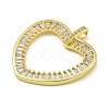 Rack Plating Brass Pave Cubic Zirconia Pendants KK-U029-10G-04-2