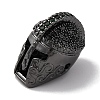 Helmet Shape Brass with Cubic Zirconia Beads KK-S406-15B-2