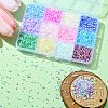 12300pcs 12 Colors Imitation Cat Eye Glass Round Bugle Beads GLAA-CJ0002-18-6