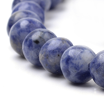 Natural Brazil Blue Spot Jasper Beads Strands X-G-S259-36-6mm-1