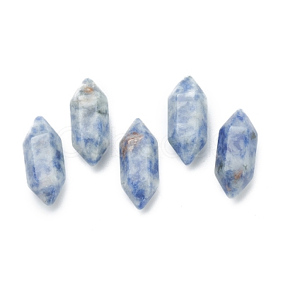 Faceted No Hole Natural Blue Spot Jasper Healing Stones G-K034-20mm-15-1