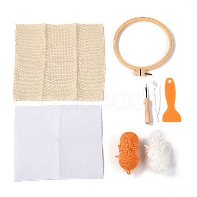 DIY Cotton Cup Mat Punch Needle Kits DIY-K032-38C-1