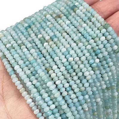 Natural Flower Amazonite Beads Strands G-L587-B06-01-1