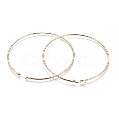 304 Stainless Steel Hoop Earrings EJEW-L226-001B-1