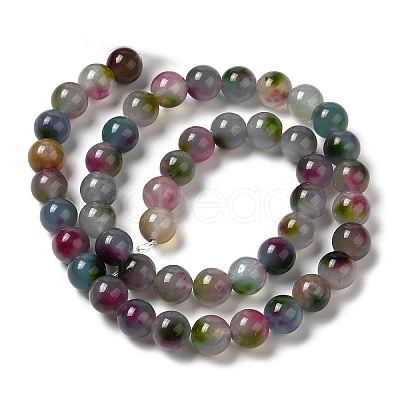 Natural Dyed White Jade Beads Strands G-M402-C03-09-1