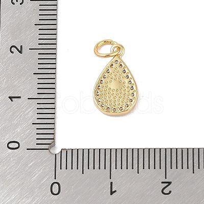 Brass Micro Pave Clear Cubic Zirconia Pendants KK-E111-31G-G-1