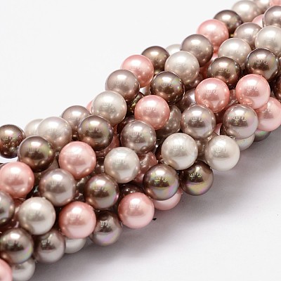 Shell Pearl Bead Strands X-BSHE-L017-15-1