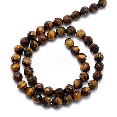 Natural Grade AB Yellow Tiger Eye Round Beads Strands G-O047-10-8mm-1