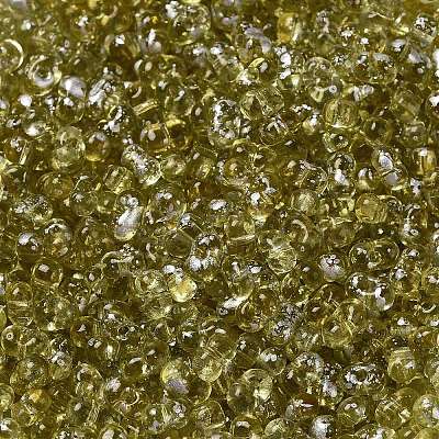 Spray Painted Glass Seed Beads SEED-F005-02A-04-1