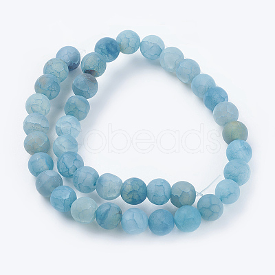 Natural Weathered Agate Beads Strands G-G589-10mm-14-1