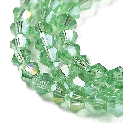 Transparent Electroplate Glass Beads Strands EGLA-A039-T4mm-B24-1