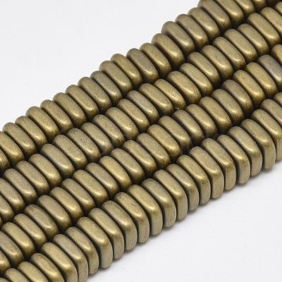 Electroplate Non-magnetic Synthetic Hematite Beads Strands G-Q486-90A-1