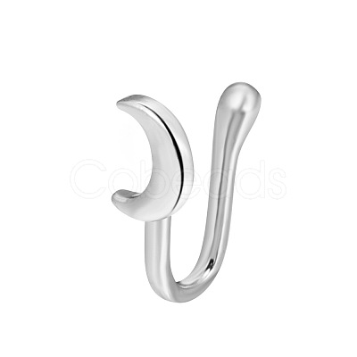 Moon Brass Clip-on Nose Septum Rings WG32032-15-1