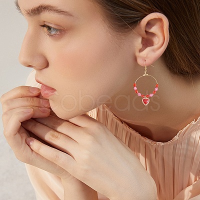 DIY Valentine's Theme Earrings Making Kit DIY-SZ0009-33-1