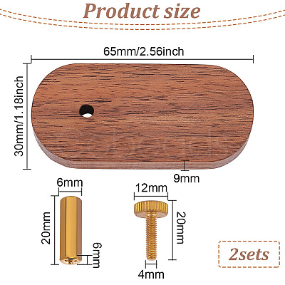 FINGERINSPIRE 2 Sets Tabletop Wood Price Display Cards AJEW-FG0002-86-1