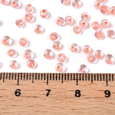 8/0 Inside Colours Transparent Glass Seed Beads SEED-T007-06H-1