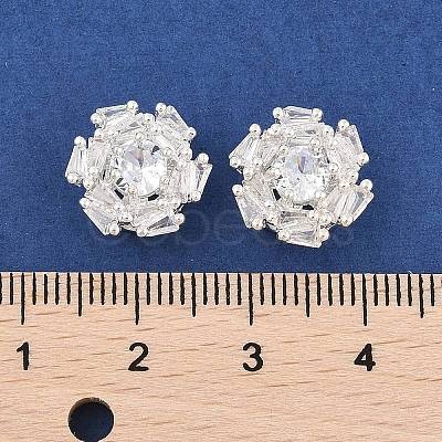 Rack Plating Brass Micro Pave Cubic Zirconia Beads KK-F879-11S-1