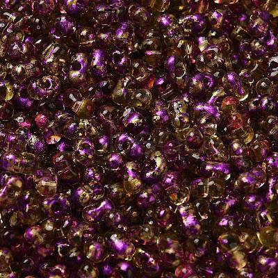 Spray Painted Glass Seed Beads SEED-F005-02A-02-1