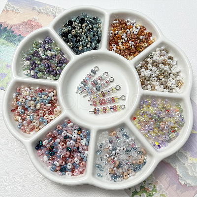 Transparent Glass Seed Beads FIND-U017-18J-1