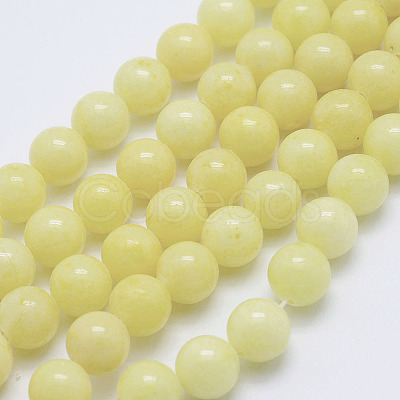 Natural Mashan Jade Round Beads Strands X-G-D263-8mm-XS06-1