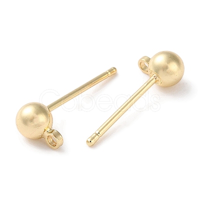 Rack Plating Brass Stud Earring Settings KK-F090-16LG-02-1