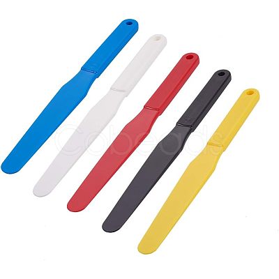 Olycraft Plastic Oil Painting Scraper Knife AJEW-OC0001-16-1