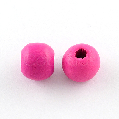 Dyed Natural Wood Beads WOOD-R249-045-1