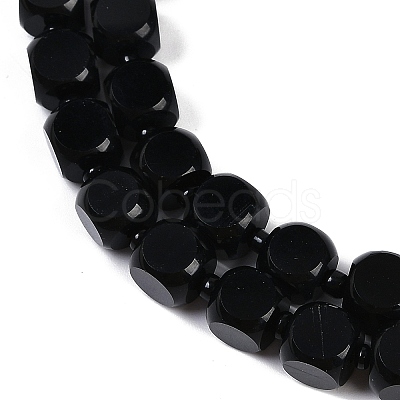 Natural Black Onyx(Dyed & Heated) Beads Strands G-B125-F01-01-1