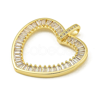 Rack Plating Brass Pave Cubic Zirconia Pendants KK-U029-10G-04-1