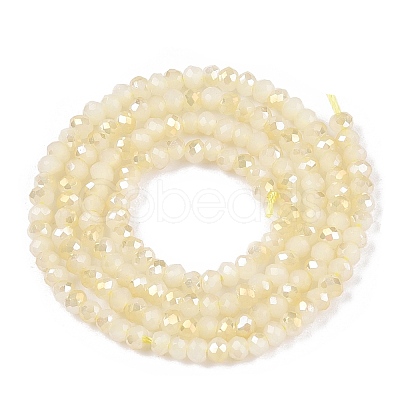 Electroplate Glass Beads Strands EGLA-T021-03M-1