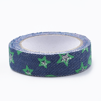 Single Face Pattern Printed Denim Ribbons X-OCOR-T010-01-1