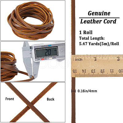 Gorgecraft Flat Cowhide Leather Jewelry Cord LC-GF0001-10B-01-1