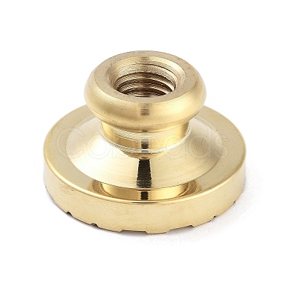 Texture Theme Roung Brass Stamp Head AJEW-M036-06C-G-1