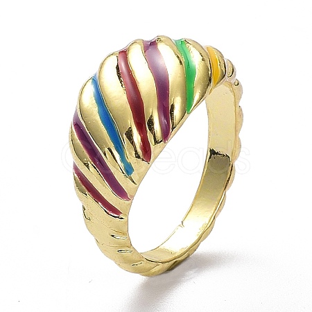 Alloy Enamel Finger Rings RJEW-Z008-30LG-1