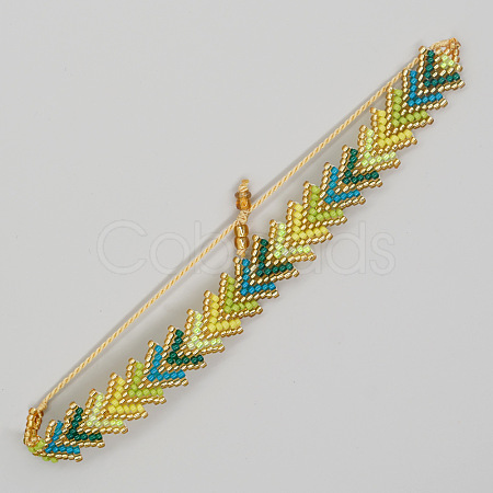 Adjustable Bohemian Style Handmade Miyuki Seed Bead Rainbow Arrow Beaded Bracelets for Women VB1901-4-1