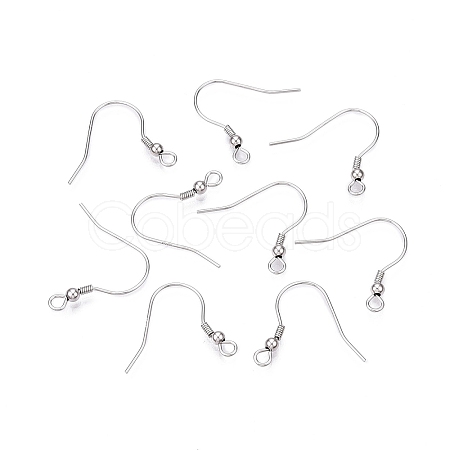 Anti-Tarnish Rhodium Plated 925 Sterling Silver Earring Hooks STER-N016-31P-1